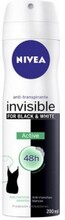 Spray Deodorant Black & White Invisible Active Nivea (200 ml)