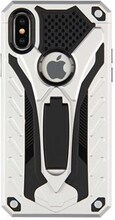 Cool Robot Hardcase m/ Kickstand til iPhone X / iPhone Xs - Sølv