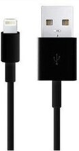 iPad / iPhone / iPod Lightning USB kabel Sort - 3 meter