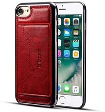 High Trend Cover i PU læder og TPU plast m/ Kortholder til iPhone 7/ iPhone 8 - Rød