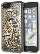 Karl Lagerfeld KLHCI8LROGO iPhone 7/8 Plus sort-guld / sort & guld hårdt etui Glitter