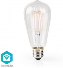 SmartLife LED glødepære | Wi-Fi | E27 | 500 lm | 5 W | Varm Hvid | 2700 K | Glas | Android / IOS |