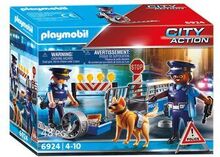 Playmobil city action politi vejspærring - 6924