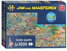 Jan van haasteren musikbutik og ferie jitters, 1000 stk.