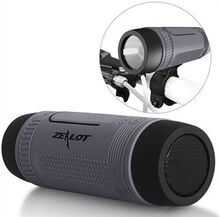ZEALOT S1 Outdoor cykelholder vandtæt trådløs Bluetooth-højttaler med lommelygte/powerbank/TF/FM-fun