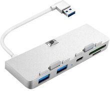 ROCKETEK HC413 5 i 1 USB Hub USB til USB3.0x2/Type-C/TF/SD Adapter Kabel Docking Station til iMac