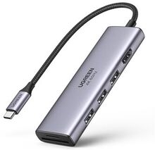 UGREEN 60383 6-i-1 USB C Hub til 3 USB3.0 HD Slim Docking Station Multi-port Hub Adapter til MacBook