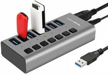 ACASIS HS-707MG 7 Ports USB3.0 5Gbps High Speed Transmission Charging Dock USB Hub Splitter with Ind
