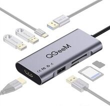 QGEEM QG-UH07-A 7-i-1 USB A Dockingstation Multi-Port USB 3.0 Hub understøtter HD/SD/TF Kompatibel m