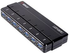 ORICO ABS 7-Port USB 3.0 HUB med strømadapter og kabel (H7928-U3) - Sort