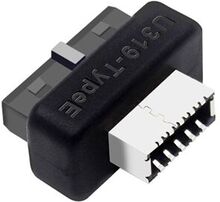 UC-069 Overmold USB 3.1 frontpanel-stiknøgle-A Type-E til USB 3.0 20-pin header han-udvidelsesadapte