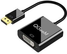 QGEEM QG-HD24 Displayport Han til DVI hun Adapter Kabel DP til DVI konverter til HD TV/Monitor/Proje