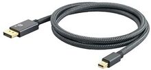 Mini DP til DP flettet kabel Thunderbolt 2-ports Mini DP 8K HD Converter-kabel Datasynkroniseringsle