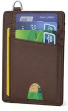 Cross Skin Anti-magnetisk RFID ID-kort Bankkort Anti-tyveri Swiping Wallet Pocket Bus-korttaske med