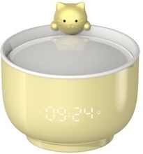 217 Cute Cat LED-natlys Digitalt vækkeur USB-opladning Tre-niveaus dæmpende babyfodringslampe