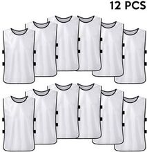 12PCS Adults Soccer Quick Drying Football Vest Practice Sports Vest Breathable Bibs