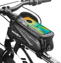 RZAHUAHU MTB Road Cykel Top Tube Bag Vandtæt EVA Hard Shell Bike Front Beam Touch Screen 7,2 tommer