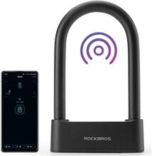 Fingerprint Bike U Lock Smart Biometric Unlock Bluetooth App med nøgle USB Genopladelig Vandtæt til