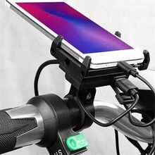 GUB G-85E USB genopladelig motorcykel telefonholder elektrisk cykeltelefonmonteret cykelstyrforlænge