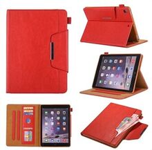 Crazy Horse Leather Wallet Stand Smart Tablet Cover for iPad (2018)/ (2017)/ (2016)/Air 2/Air