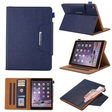 Crazy Horse Leather Wallet Stand Smart Folio Case for iPad (2018)/ (2017)/ (2016)/Air 2/Air