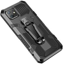 Cool Warrior PC+TPU+Metal Phone Cover with Kickstand Belt Clip for iPhone 11