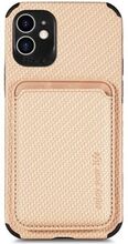For iPhone 11 Anti-scratch Phone Case Carbon Fiber Texture PU Leather + TPU + PVC Phone Case with M
