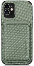 For iPhone 11 Anti-scratch Phone Case Carbon Fiber Texture PU Leather + TPU + PVC Phone Case with M