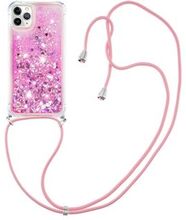 Glitter Quicksand Protective Phone TPU Case Shell with Long Lanyard for iPhone 11 Pro Max