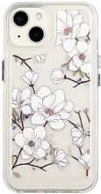 Flower Series for iPhone 13 Flower Pattern Printed 2mm Thickened Anti-drop Acrylic Back+Soft TPU Fr