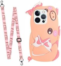 TPU Phone Cover for iPhone 13 Pro , with Special-Shaped Silicone Outer Patch + Long Lanyard