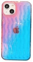 Mobiltelefon cover til iPhone 14 , Wave Texture Gradient Color Anti-ridse PC + TPU telefoncover