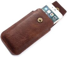 PU Leather Phone Pouch Waist Bag with Metal Buckle, Size: 17 x 9.5 x 2cm