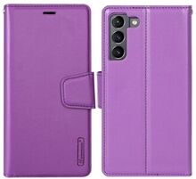 HANMAN Mill Series Wallet Phone Case til Samsung Galaxy S21+ 5G Anti-ridse Folio Flip Cover PU Læder