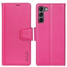 HANMAN Mill Series Wallet Phone Case til Samsung Galaxy S21+ 5G Anti-ridse Folio Flip Cover PU Læder