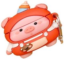 Til Apple AirPods Pro øretelefoner Fuld beskyttelse Silikonetui Cute Piggy Design Ladeboks Stødsikke