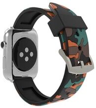 Camouflage Pattern Silicone Watch Wrist Strap for Apple Watch Series 5 4 40mm, Series 3 / 2 / 1 38mm