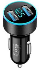 Dual USB Car Charger LED Ring Light Design 5V 3.1A Fast Charger Universal Car Phone Charger for Came