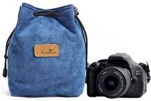 JCCOTTON FB-00001 Anti-scratch Drawstring Lens Carrying Bag for Canon Nikon DSLR Camera Storage Bag,
