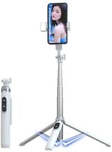 P160D 1.6m Extendable Selfie Stick Camera Tripod Stand with Single Fill Light and Wireless Bluetooth
