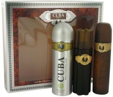 Cuba Gold by Fragluxe - Gift Set -- 3.3 oz Eau De Toilette Spray + 3.3 oz After Shave Spray + 6.7 oz