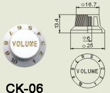 Wilkinson CK-06 el-gitar-volumekontrol-knott hvit