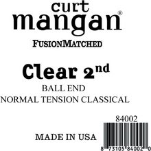 Curt Mangan 84002 løs nylon 2nd spansk gitarstreng, ball-end, normal-tension