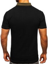 Koszulka polo męska czarny Denley 2058