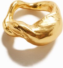 Zalio gold plated organic shape ring