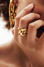 Zalio gold plated organic shape ring