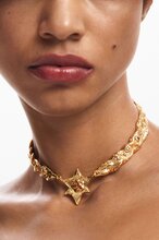 Large choker with textures and gold star Zalio.