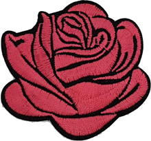 Ljus Rosa Ros Patch 6 cm