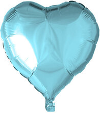 Hjärtformad Ljus Blå Folieballong 46 cm
