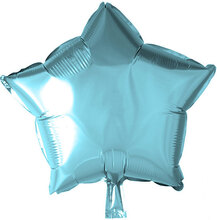 Stjärnformad Ljus Blå Folieballong 46 cm